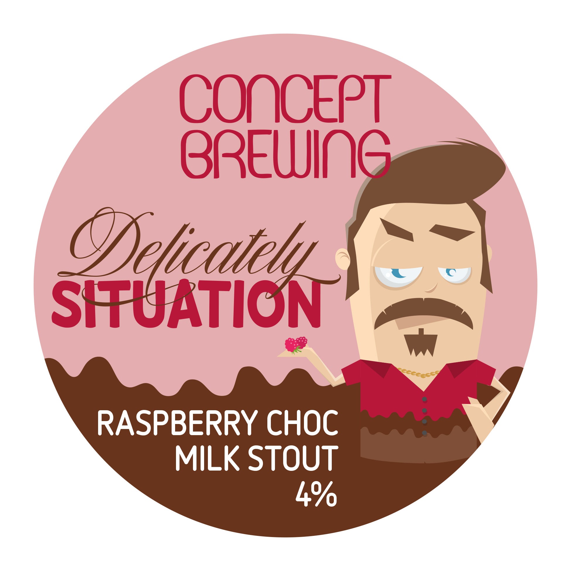 DELICATELY SITUATION 4% RASPBERRY CHOC MILK STOUT